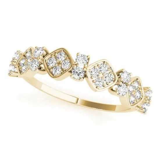 Stackables 1/2 Eternity Tri-Tone Gold Spades 3-Band Set Selectables