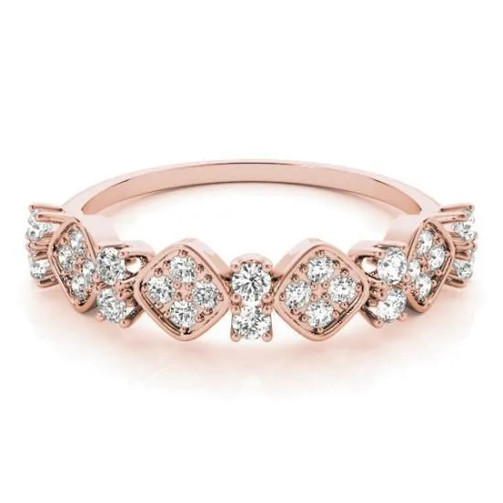 Stackables 1/2 Eternity Tri-Tone Gold Spades 3-Band Set Selectables