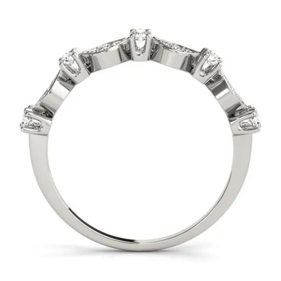 Stackables 1/2 Eternity Tri-Tone Gold Spades 3-Band Set Selectables