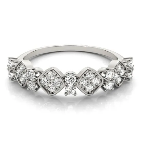 Stackables 1/2 Eternity Tri-Tone Gold Spades 3-Band Set Selectables