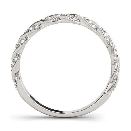 Stackables 3/4 Eternity Tri-Tone Gold Diamond Accent Rope 3-Band Set Selectables