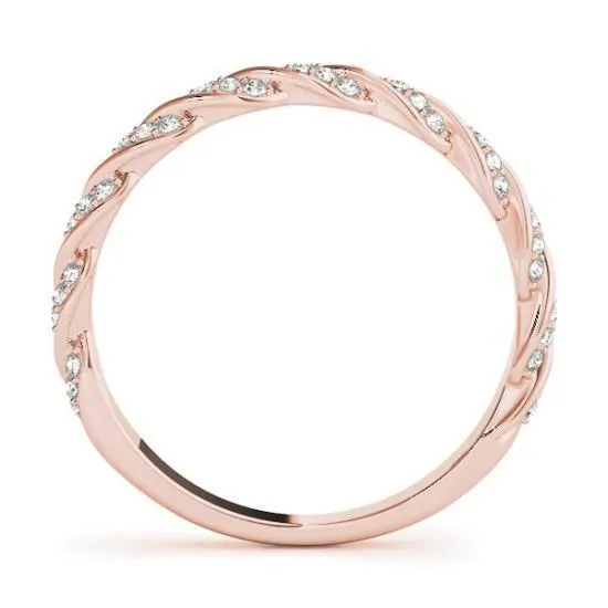 Stackables 3/4 Eternity Tri-Tone Gold Diamond Accent Rope 3-Band Set Selectables