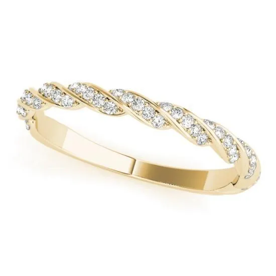 Stackables 3/4 Eternity Tri-Tone Gold Diamond Accent Rope 3-Band Set Selectables