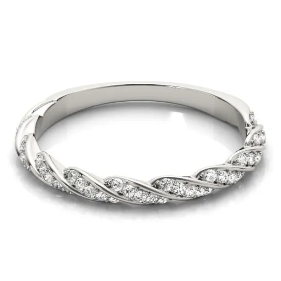 Stackables 3/4 Eternity Tri-Tone Gold Diamond Accent Rope 3-Band Set Selectables