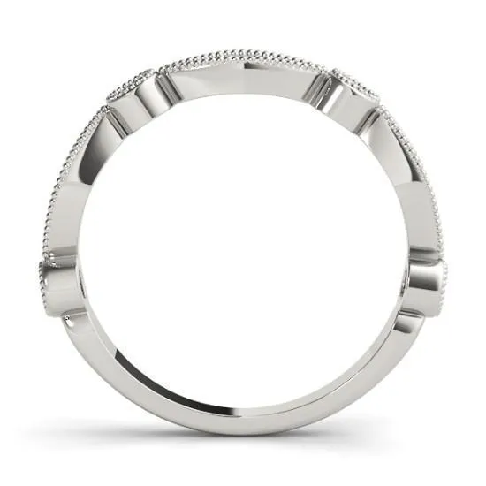 Stackables 3/4 Eternity Tri-Tone Gold Milgrain Round & Marquise Bezel-Set Diamonds 3-Band Set Selectables