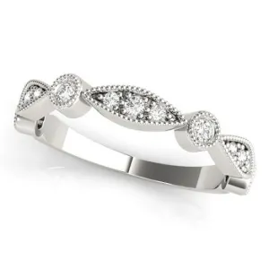 Stackables 3/4 Eternity Tri-Tone Gold Milgrain Round & Marquise Bezel-Set Diamonds 3-Band Set Selectables