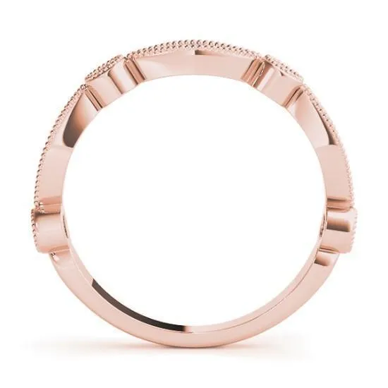 Stackables 3/4 Eternity Tri-Tone Gold Milgrain Round & Marquise Bezel-Set Diamonds 3-Band Set Selectables