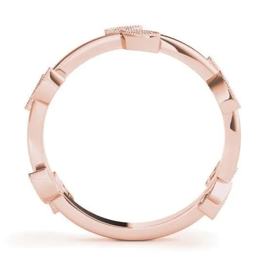 Stackables 3/4 Eternity Tri-Tone Gold Nature-Inspired Bezel-Set Diamonds 3-Band Set Selectables
