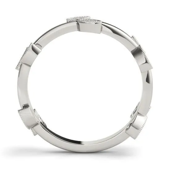 Stackables 3/4 Eternity Tri-Tone Gold Nature-Inspired Bezel-Set Diamonds 3-Band Set Selectables