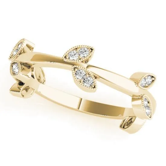 Stackables 3/4 Eternity Tri-Tone Gold Nature-Inspired Bezel-Set Diamonds 3-Band Set Selectables