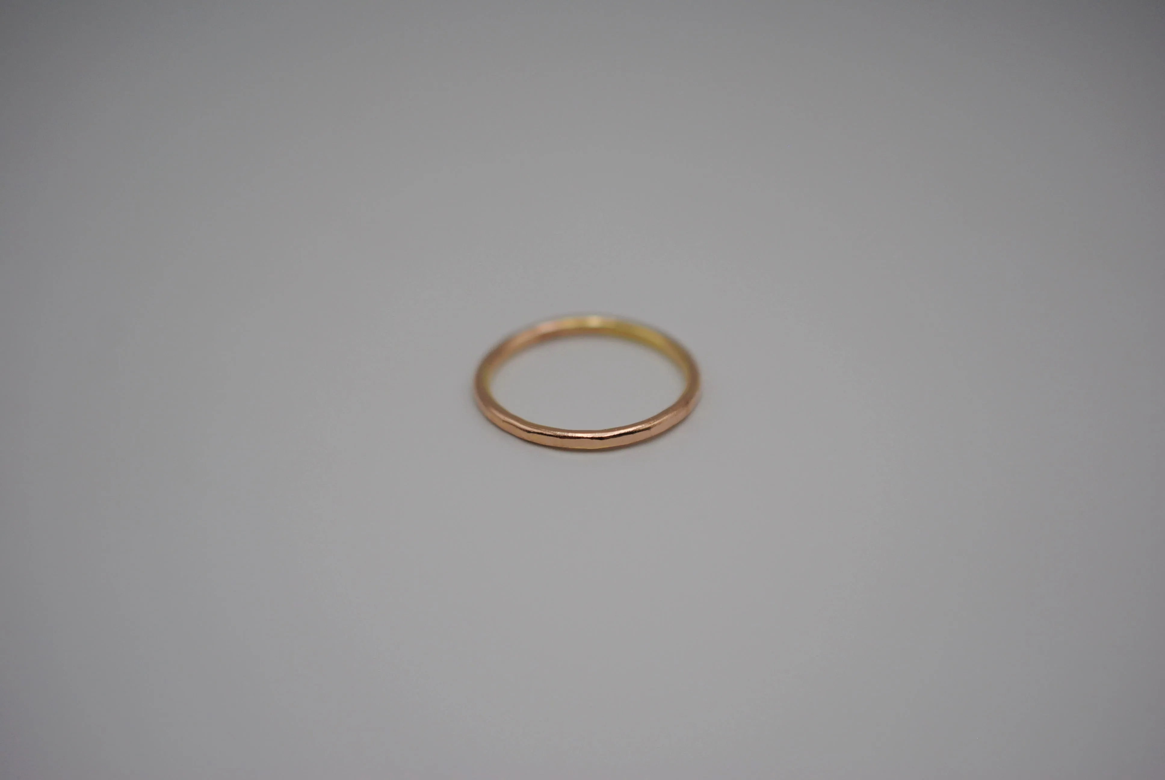 Stacking Ring: Hammered Texture, Rose Gold, Medium Width