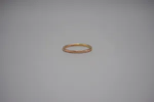 Stacking Ring: Hammered Texture, Rose Gold, Medium Width