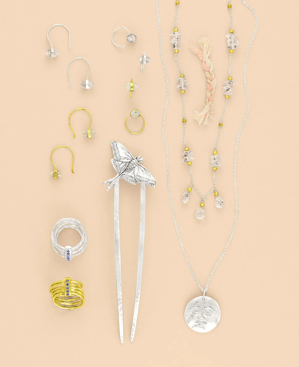 Stacks and Stones Ring in Silver