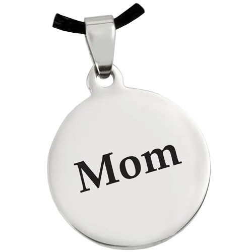 Stainless Steel Round Footprint Pendant