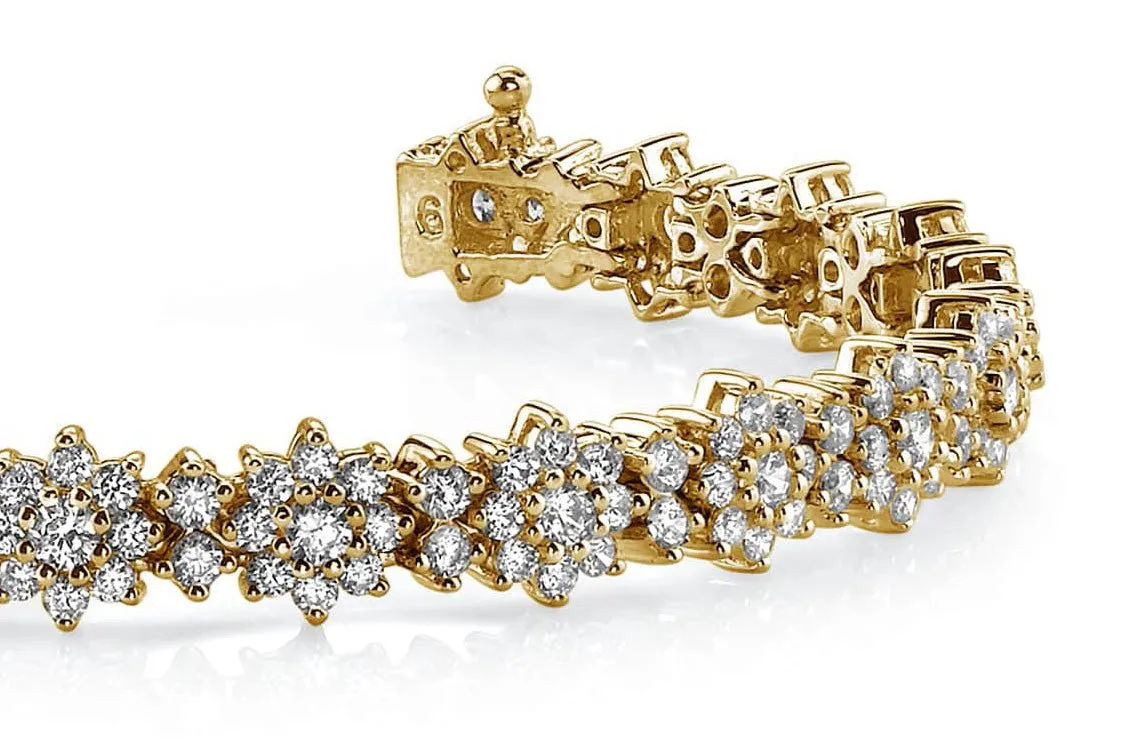 Starburst Red Carpet Bracelet Lab-Grown Diamond with 6.00 ct.(finished) 1.7mm, 2mm, 2.6mm