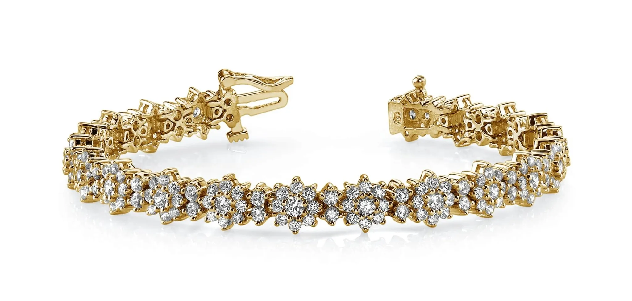 Starburst Red Carpet Bracelet Lab-Grown Diamond with 6.00 ct.(finished) 1.7mm, 2mm, 2.6mm