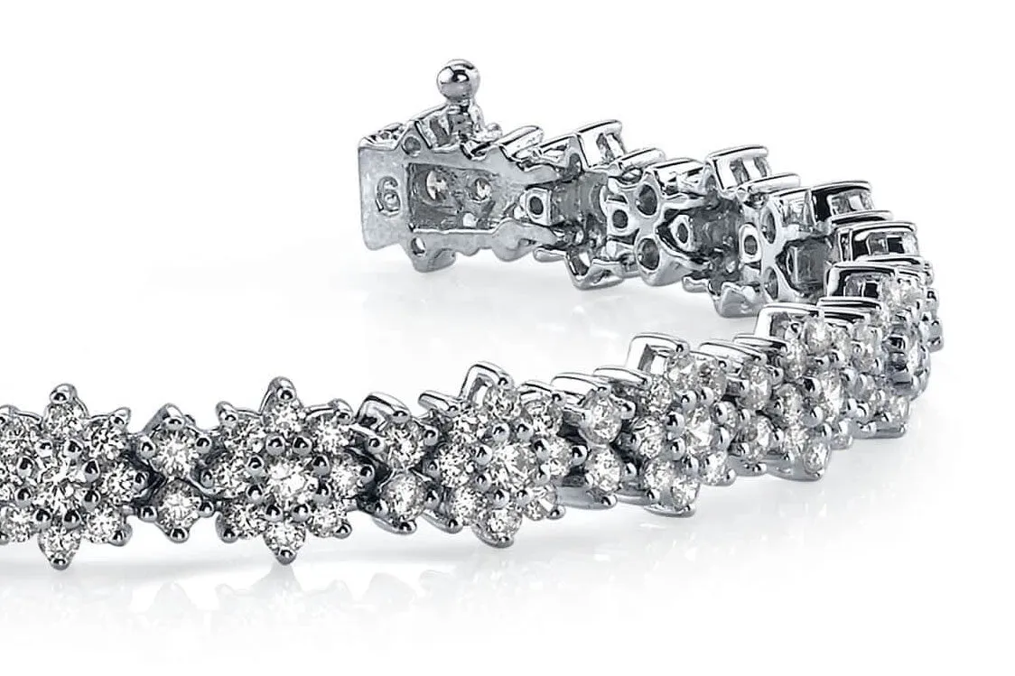 Starburst Red Carpet Bracelet Lab-Grown Diamond with 6.00 ct.(finished) 1.7mm, 2mm, 2.6mm