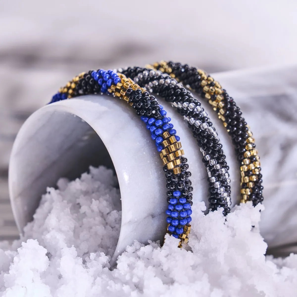 Starry Night | Himalayan Glass Bead Bracelet