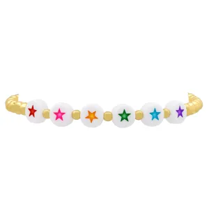 STARS BALL STRETCH BRACELET GOLD