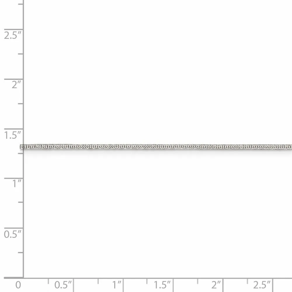 Sterling Silver 1.25mm Diamond-cut Snake Chain