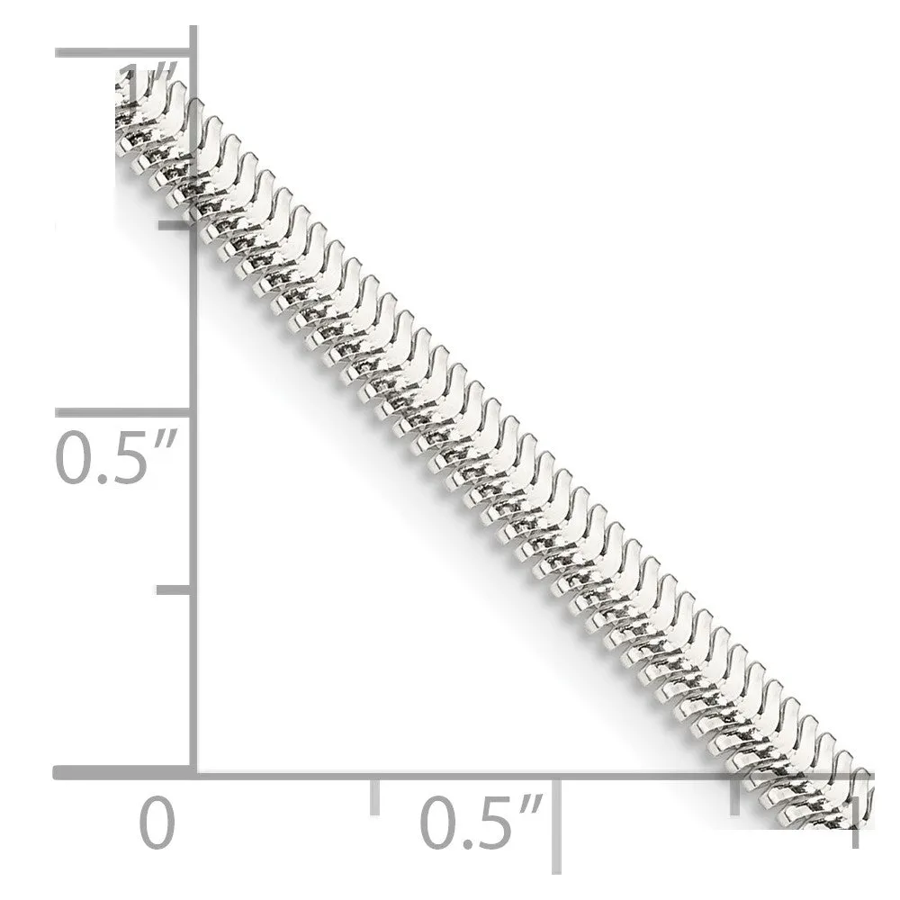 Sterling Silver 3.3mm Flat Oval Snake Chain