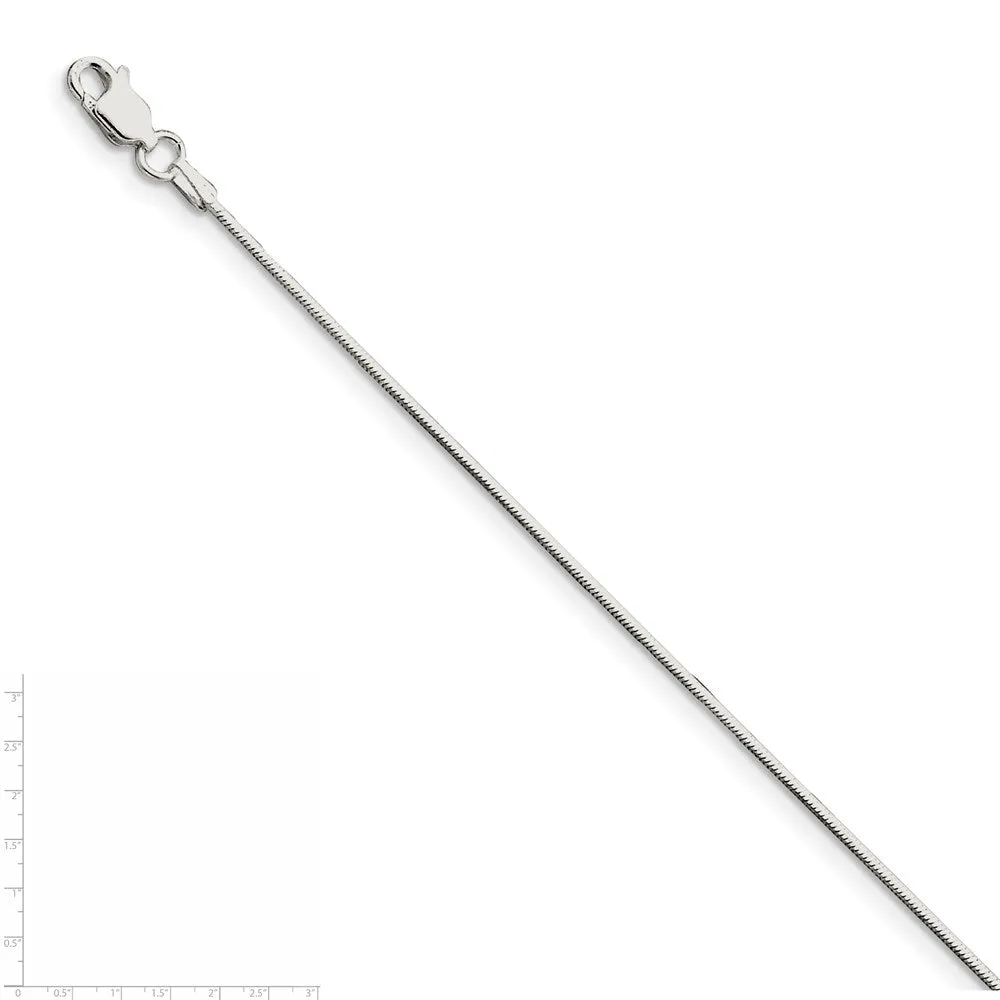 Sterling Silver .8mm Square Snake Chain
