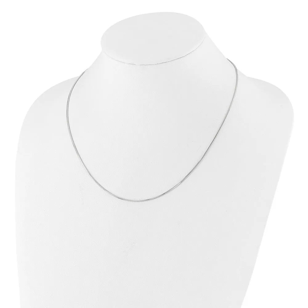 Sterling Silver Adjustable 1.2mm Dimond-cut Square Snake Chain