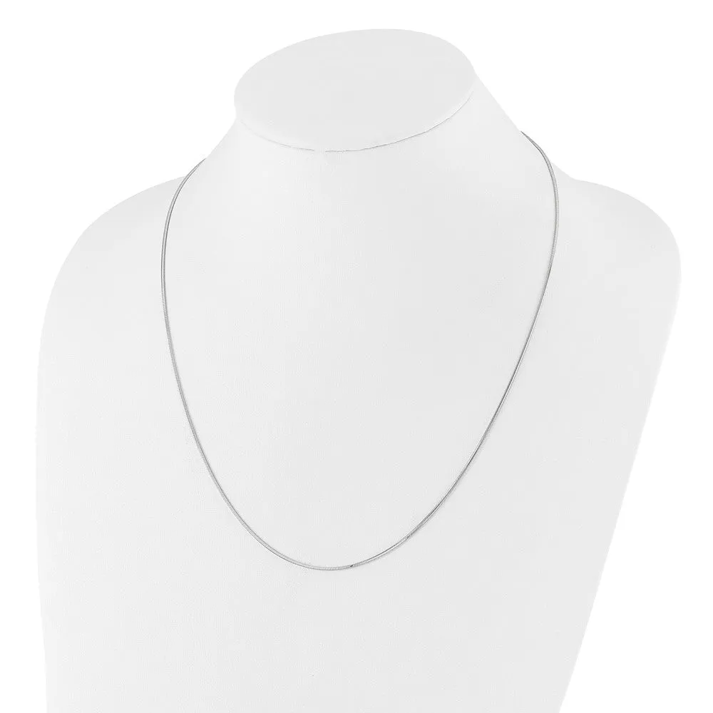 Sterling Silver Adjustable 1.2mm Dimond-cut Square Snake Chain