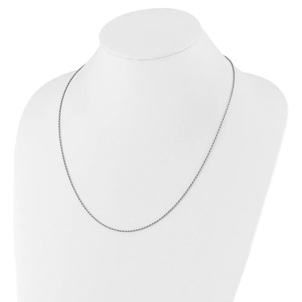 Sterling Silver Adjustable 1.4mm Dimond-cut Rope Chain