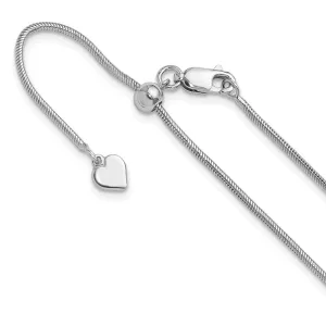 Sterling Silver Adjustable 1.4mm Snake Chain