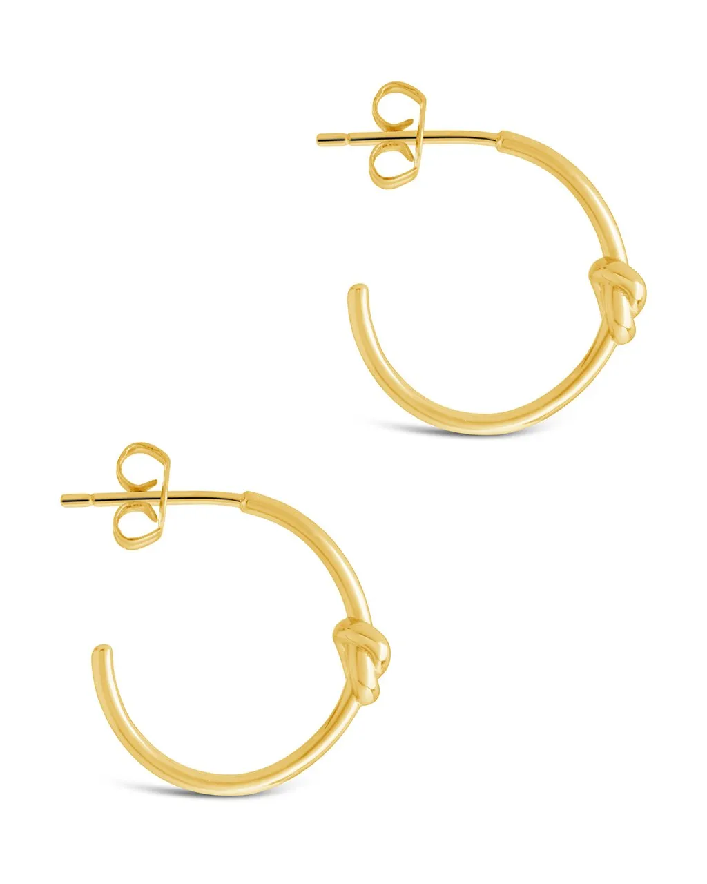 Sterling Silver Love Knot Hoop Earrings
