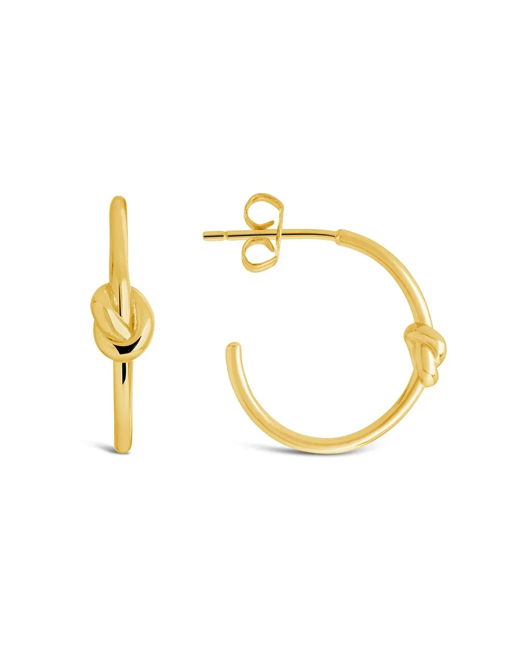 Sterling Silver Love Knot Hoop Earrings