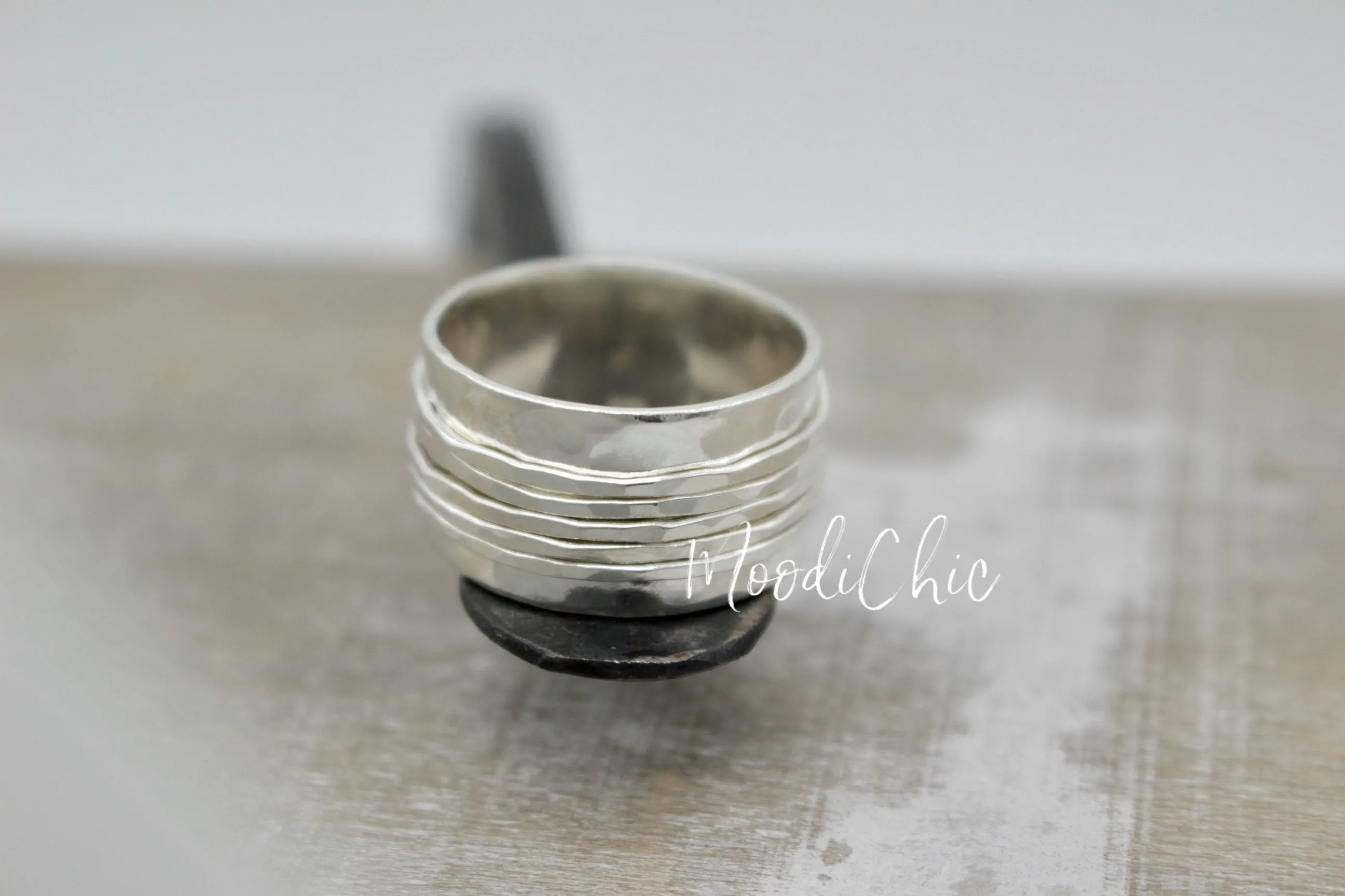 Sterling silver spinner ring