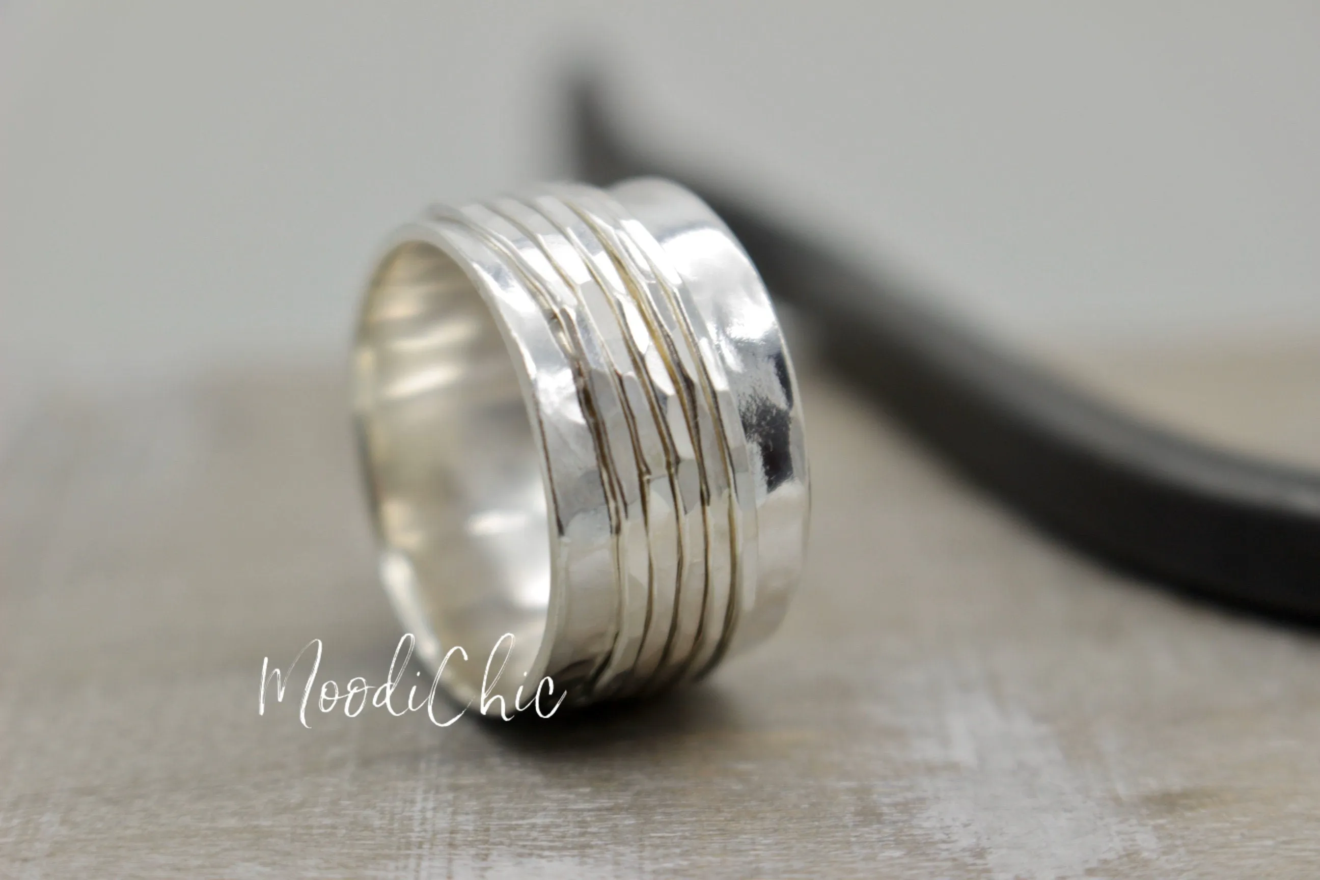 Sterling silver spinner ring