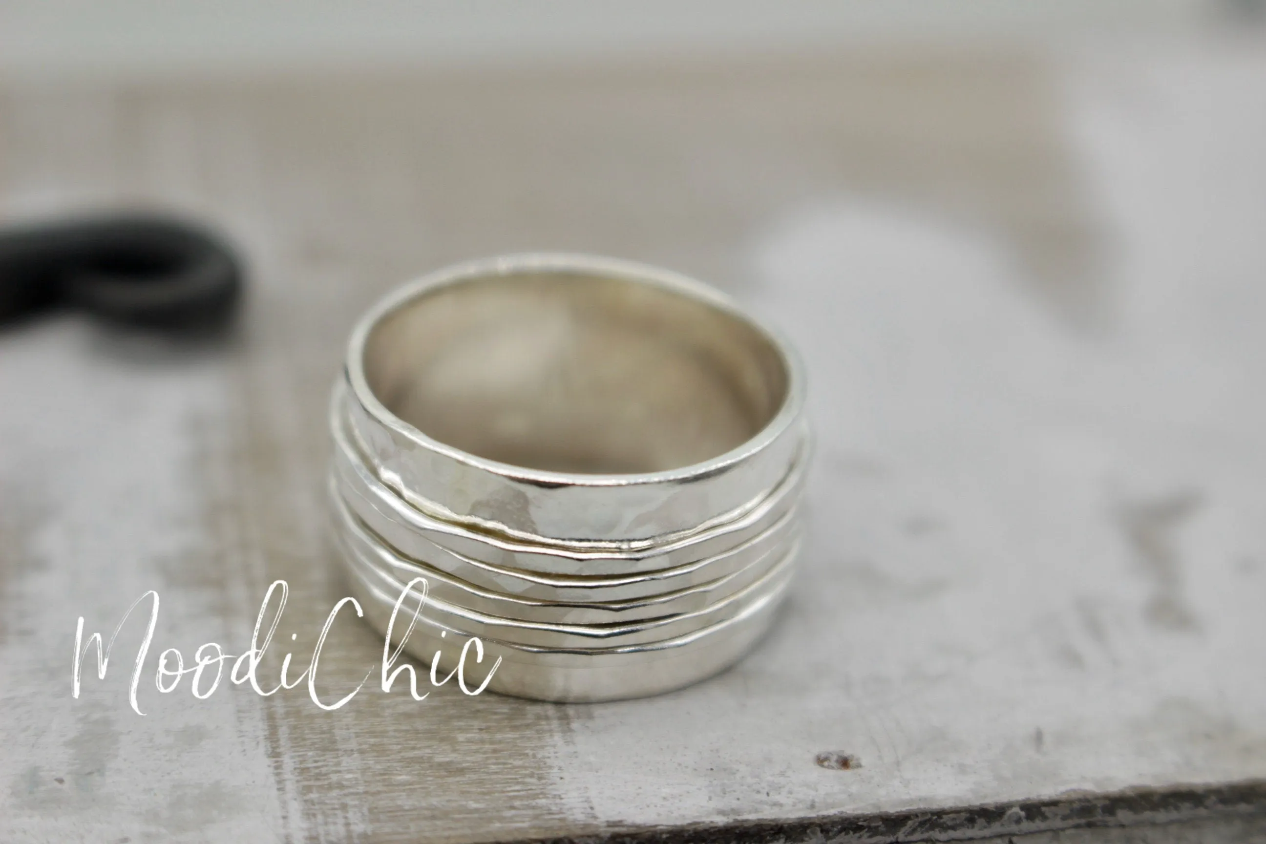 Sterling silver spinner ring