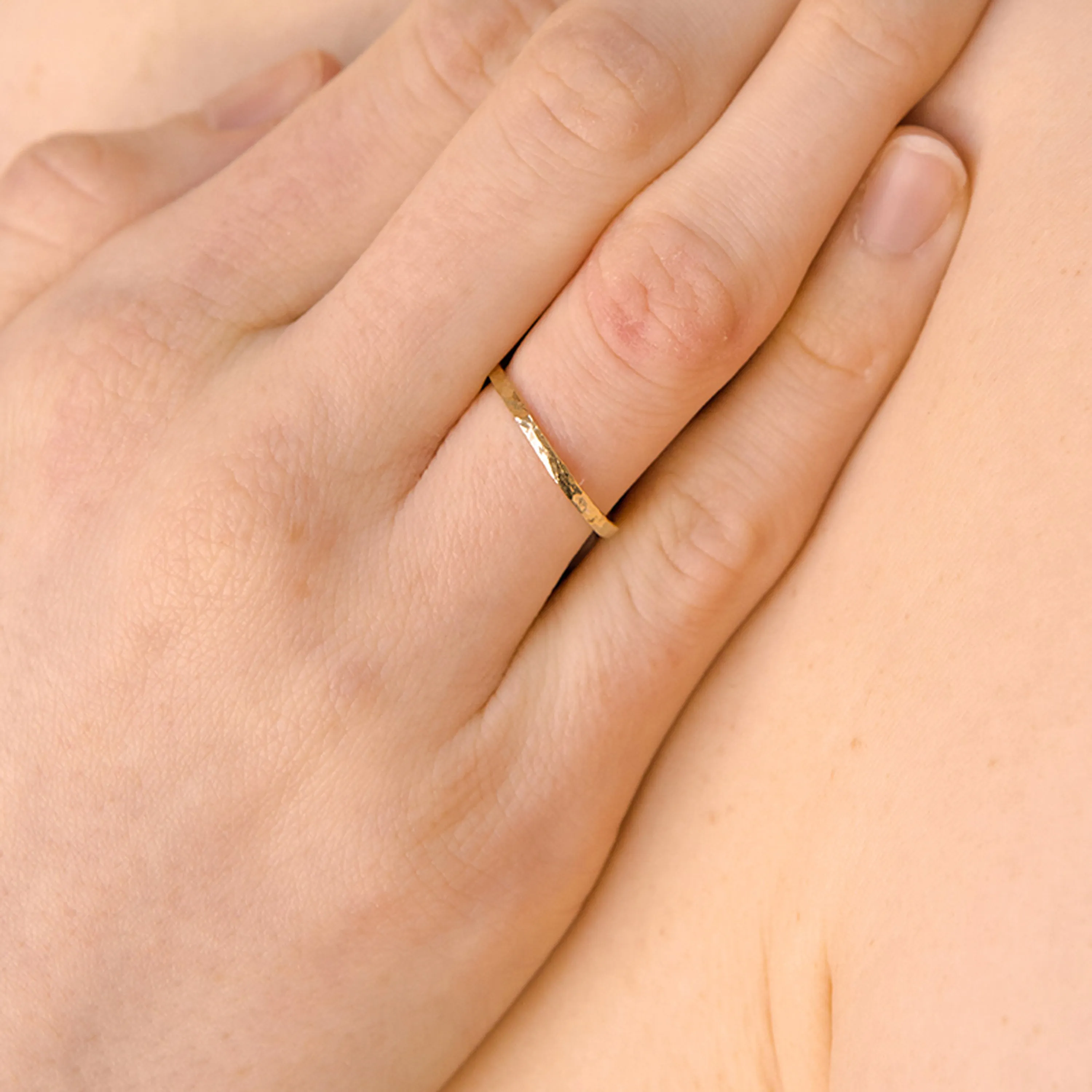 Strata Hammered Band Ring