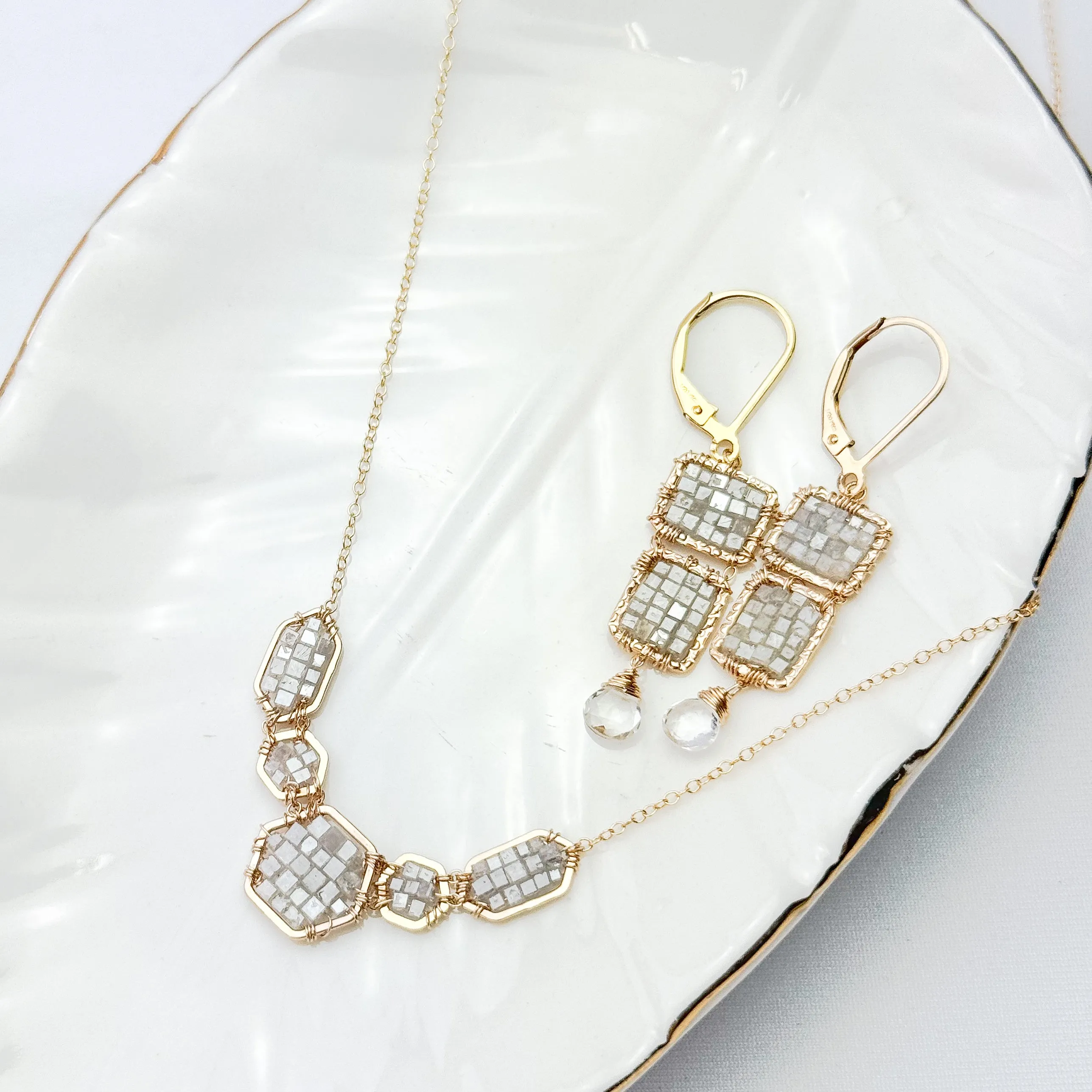 Stunning Raw Platinum Diamonds in Gold Jewelry