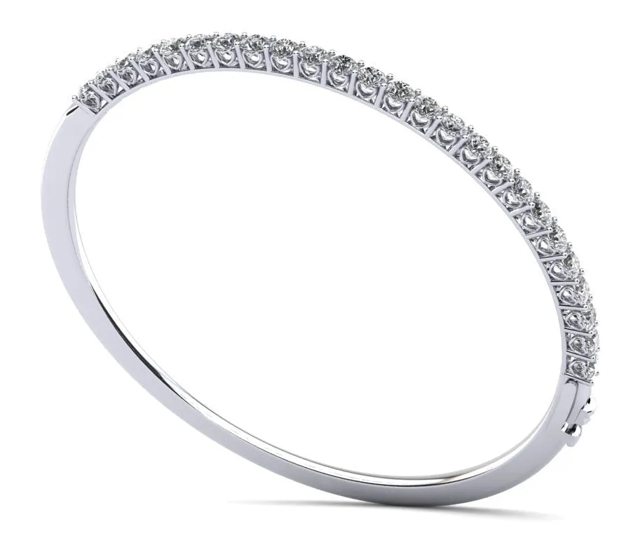 Stylish Sweetheart Bangle Lab-Grown Diamond Bracelet with 2.49 ct.(finished) 2.8mm