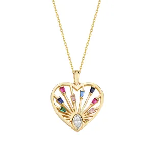 SWAROVSKI STONES HEART PENDANT