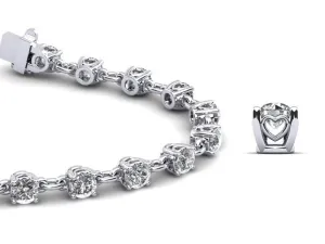 Sweetheart Chain Link Diamond Tennis Diamond Bracelet with 2.88 ct.(finished) 3.1mm