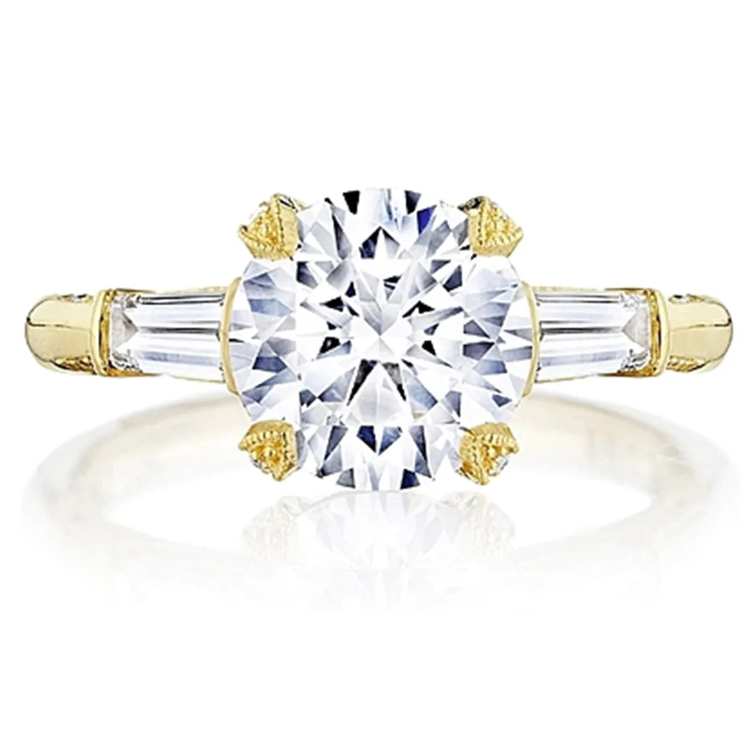 Tacori Halo Engagement Ring w/ Pave Set Diamonds