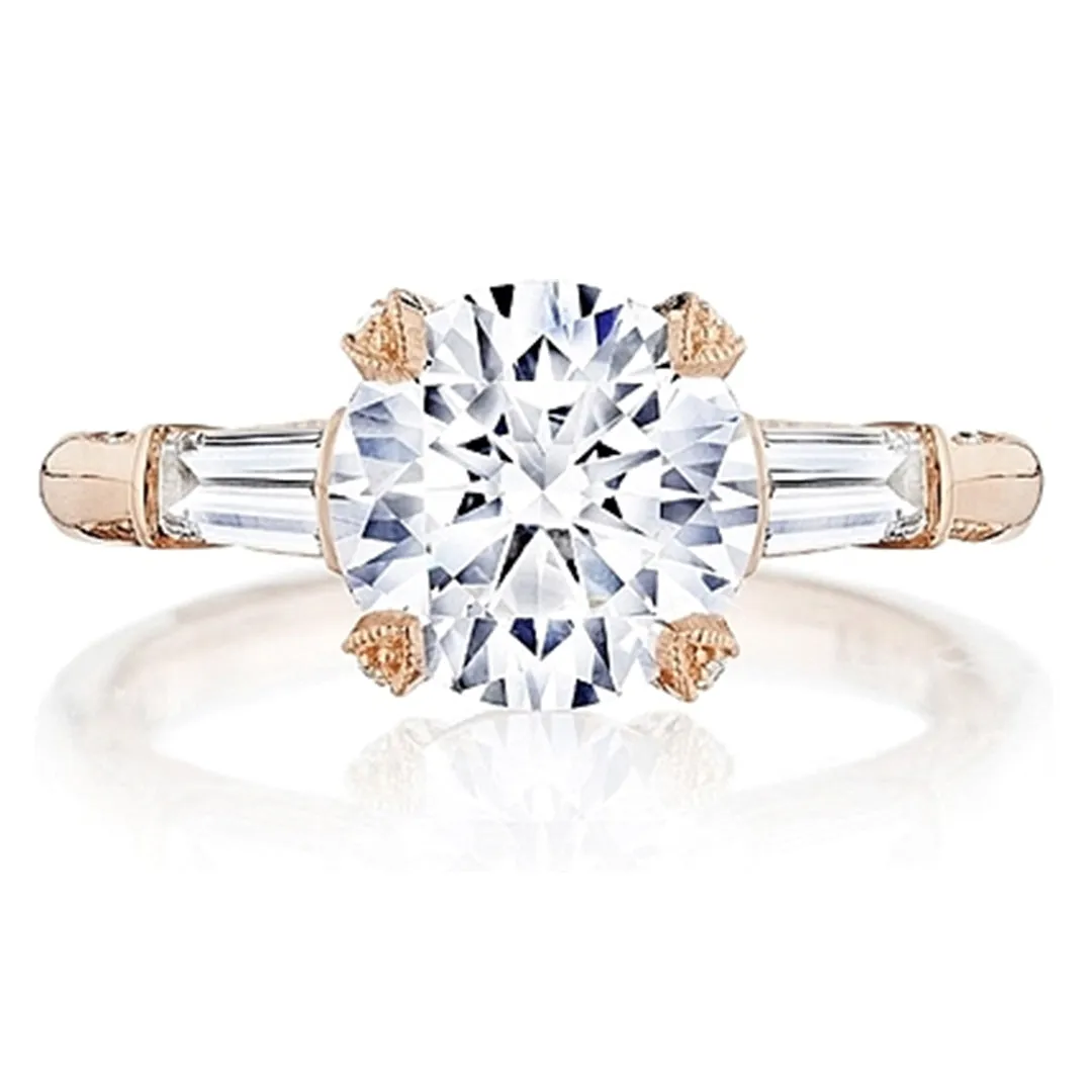 Tacori Halo Engagement Ring w/ Pave Set Diamonds