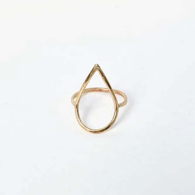 Tear Drop Ring in 14k Gold Fill - Lou Jewels