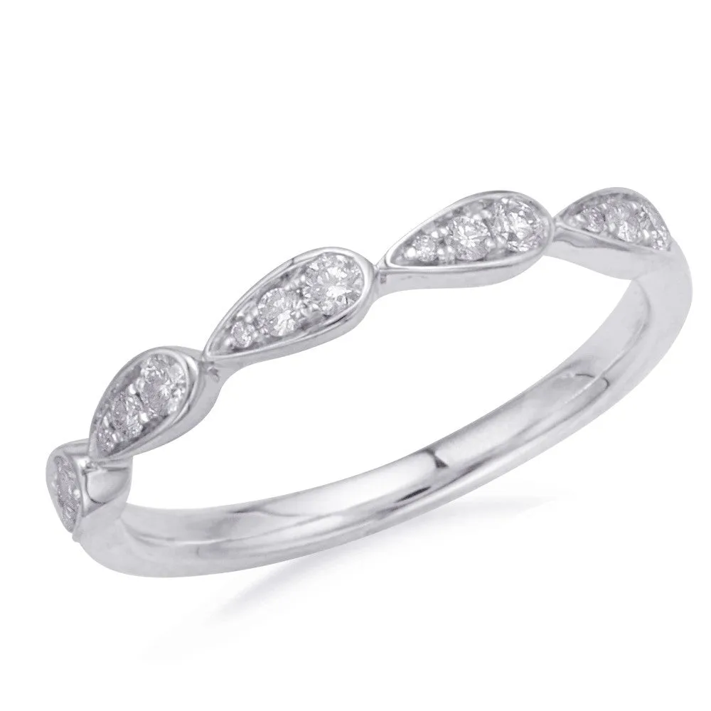 Tear Drop Stackable Diamond Band