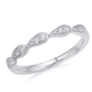 Tear Drop Stackable Diamond Band