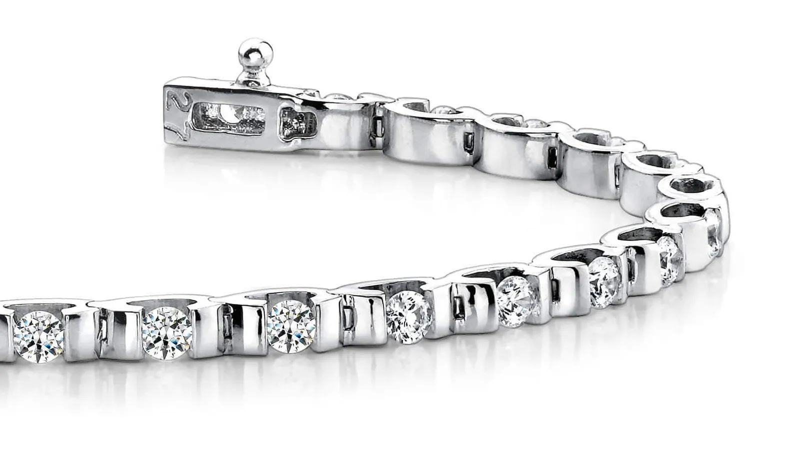 Tension Set Lab-Grown Diamond Bracelet with 3.05 ct.(finished) 2.5mm