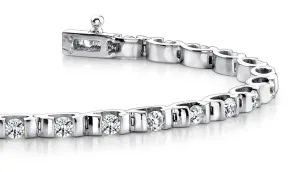 Tension Set Lab-Grown Diamond Bracelet with 3.05 ct.(finished) 2.5mm