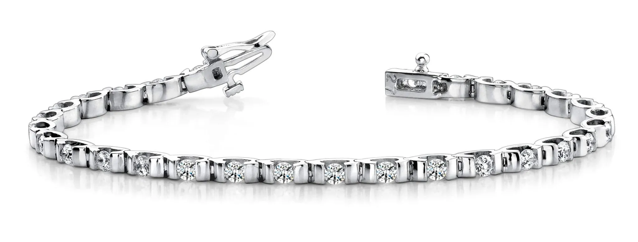 Tension Set Lab-Grown Diamond Bracelet with 3.05 ct.(finished) 2.5mm