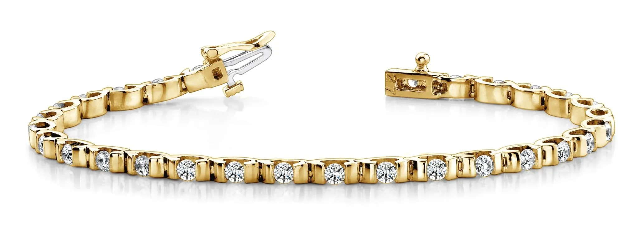 Tension Set Lab-Grown Diamond Bracelet with 3.05 ct.(finished) 2.5mm