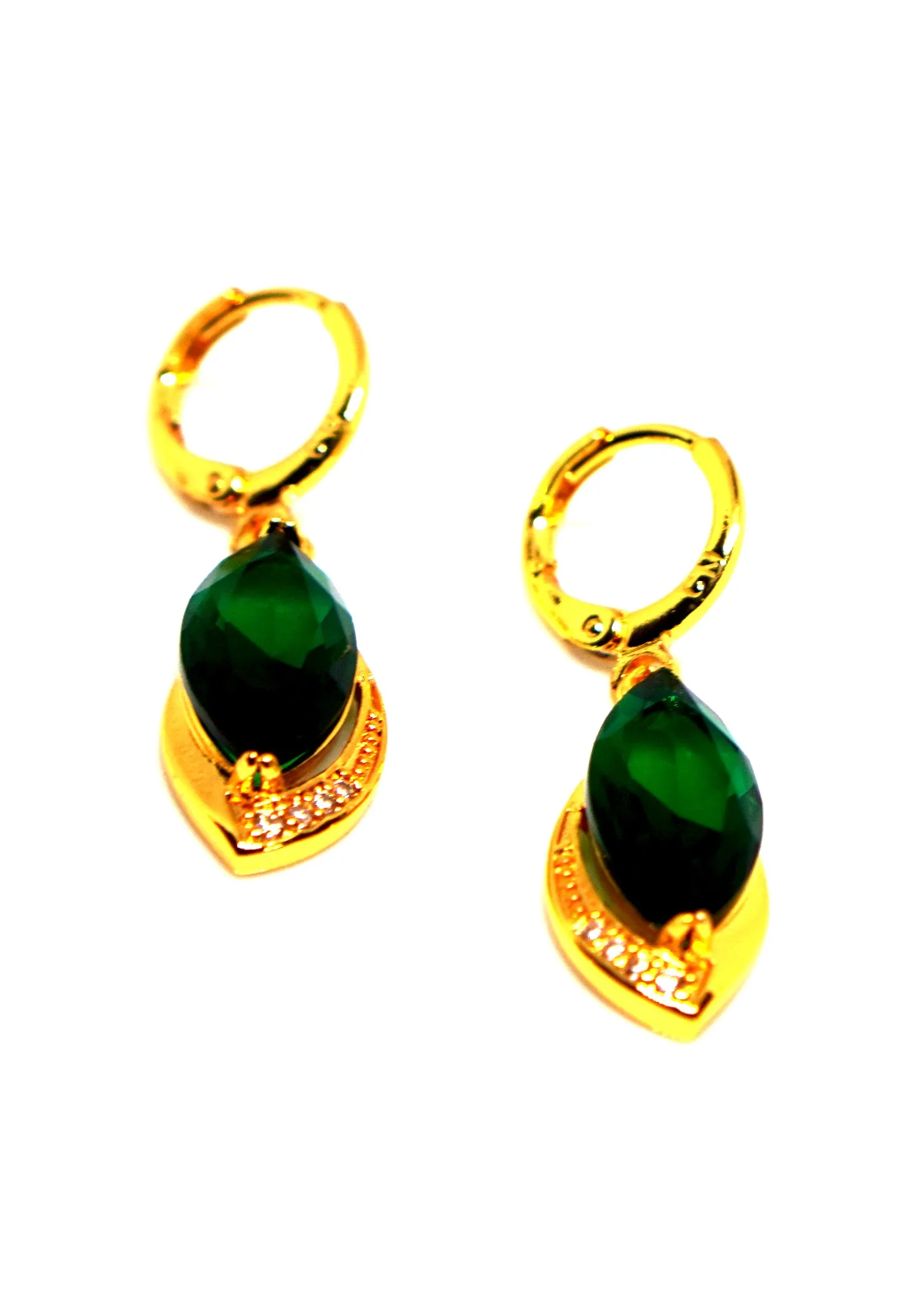 The "Sawyer" emerald drop earrings